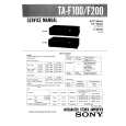 SONY TAF100 Service Manual