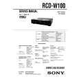 SONY RCD-W100 Owner's Manual