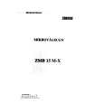 ZANUSSI ZMB 15 VMX X Owner's Manual