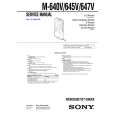 SONY M640V Service Manual