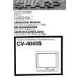 SHARP CV4045S Owner's Manual