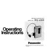 PANASONIC RQ-J20X Owner's Manual