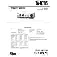 SONY TAD705 Service Manual