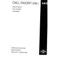 AEG FAV548I-WE/F Owner's Manual