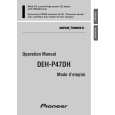 PIONEER DEH-P47DH Owner's Manual