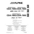 ALPINE CDA-7892 Owner's Manual