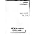 ARTHUR MARTIN ELECTROLUX VA4515 Owner's Manual