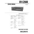 SONY XRC2600 Service Manual
