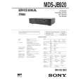 SONY MDSJB920 Service Manual