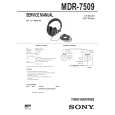 SONY MDR7509 Service Manual