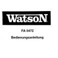 WATSON FA5472 Owner's Manual