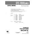 SONY CFS1000LMKII Service Manual