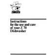 ZANUSSI Z70 Owner's Manual
