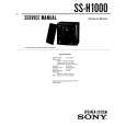 SONY SS-H1000 Service Manual