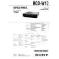SONY RCDW10 Service Manual