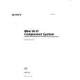 SONY MHC-D6 Owner's Manual