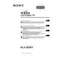 SONY KLV-20SR3 Owner's Manual