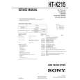 SONY HTK215 Service Manual