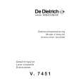 DE DIETRICH VN7451E1 Owner's Manual