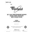 WHIRLPOOL SF365BEWW2 Parts Catalog