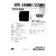 SONY KPRS46MN1 Service Manual