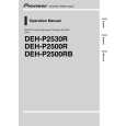 PIONEER DEH-P2500R Owner's Manual
