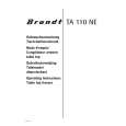 BRANDT TA110NE Owner's Manual