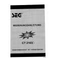 SEG CT2103 Owner's Manual