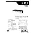 SONY TAAX7 Service Manual