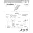 SONY DDS20 Service Manual