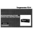 GRUNDIG TG41 Owner's Manual