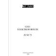 ZANUSSI ZCM75DCX Owner's Manual