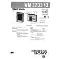 SONY WM43 Service Manual