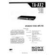 SONY TAAX2 Service Manual
