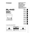 PIONEER PL443 Owner's Manual