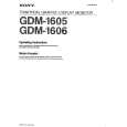 SONY GDM-1606 Owner's Manual