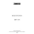 ZANUSSI ZBP1165X Owner's Manual