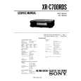 SONY XRC700RDS Service Manual