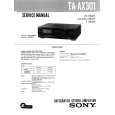 SONY TAAX301 Service Manual