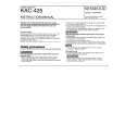 KENWOOD KAC425 Owner's Manual