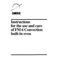 ZANUSSI FM6 Owner's Manual