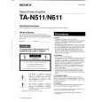 SONY TAN511 Owner's Manual