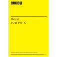 ZANUSSI ZOB890X Owner's Manual