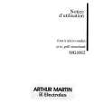 ARTHUR MARTIN ELECTROLUX MG1082 Owner's Manual