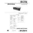 SONY XR-3750 Owner's Manual