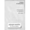 ARTHUR MARTIN ELECTROLUX RD2603W1 Owner's Manual