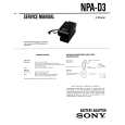 SONY NPA-D3 Service Manual
