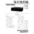 SONY TAF170 Service Manual