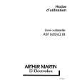 ARTHUR MARTIN ELECTROLUX ASF621B Owner's Manual