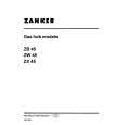 ZANKER ZX45 Owner's Manual